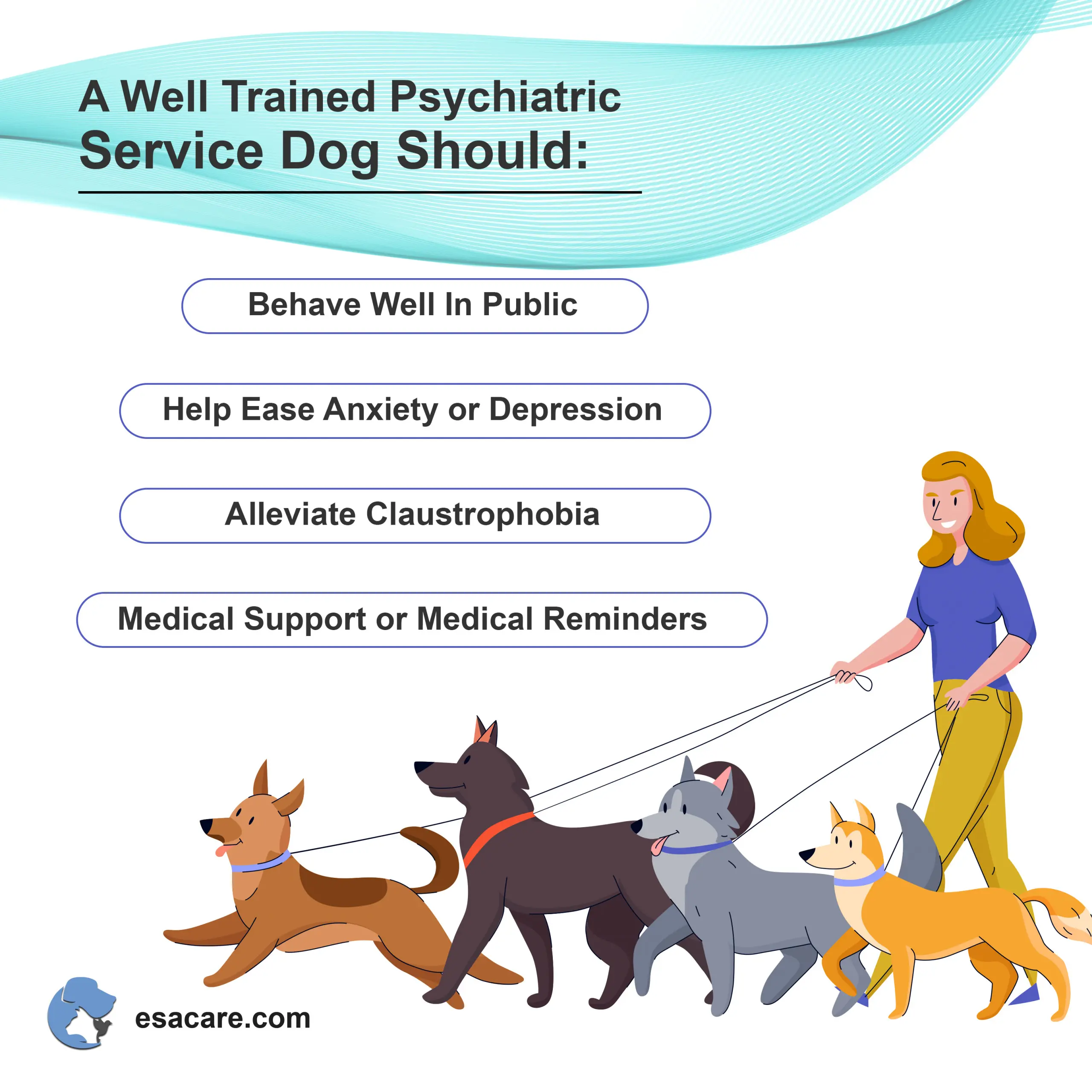 are service dogs allowed to help with anxiety